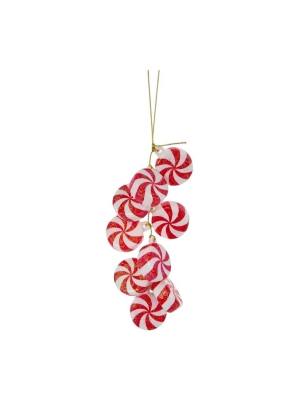 Candy Cane Swirl Peppermint Ornaments Red White Candyland Holiday Decor Craft